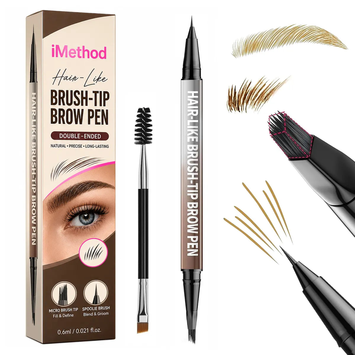 👉 🔥 Last Day — Buy 1 Get 1 FREE! 🔥⏰ | Dlufryna® 2-in-1 Curved Eyebrow Pen — Soft, Natural Hair-Like Brows in Seconds