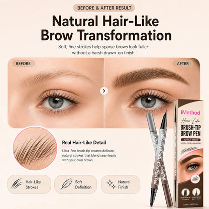 👉 🔥 Last Day — Buy 1 Get 1 FREE! 🔥⏰ | Dlufryna® 2-in-1 Curved Eyebrow Pen — Soft, Natural Hair-Like Brows in Seconds