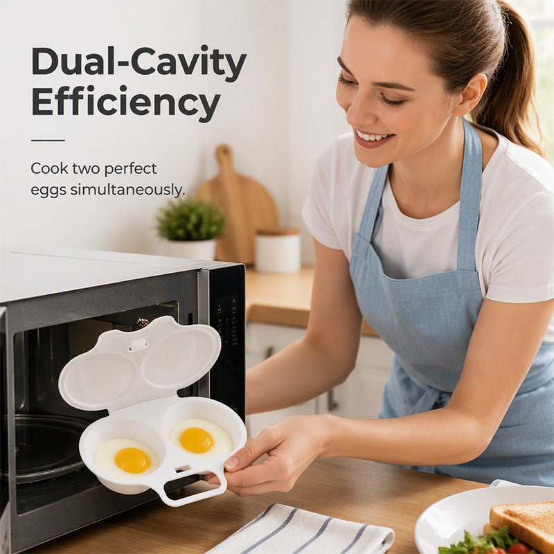 up 🥚🏠 2026 BESTSELLER 🥳 Microwave Egg Poacher – Two-Egg Design, Non-Stick Surface & Easy to Clean. Uses Less Oil Than Frying – Stock Up & Save Today!