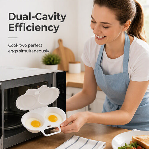 up 🥚🏠 2026 BESTSELLER 🥳 Microwave Egg Poacher – Two-Egg Design, Non-Stick Surface & Easy to Clean. Uses Less Oil Than Frying – Stock Up & Save Today!