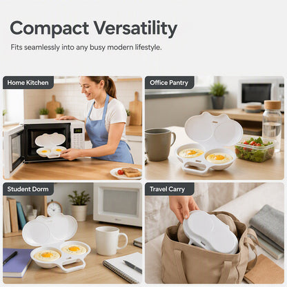 up 🥚🏠 2026 BESTSELLER 🥳 Microwave Egg Poacher – Two-Egg Design, Non-Stick Surface & Easy to Clean. Uses Less Oil Than Frying – Stock Up & Save Today!