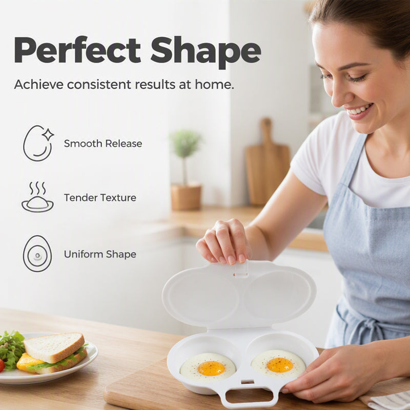 up 🥚🏠 2026 BESTSELLER 🥳 Microwave Egg Poacher – Two-Egg Design, Non-Stick Surface & Easy to Clean. Uses Less Oil Than Frying – Stock Up & Save Today!