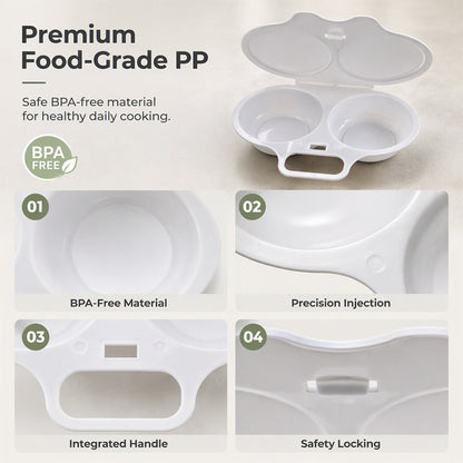 up 🥚🏠 2026 BESTSELLER 🥳 Microwave Egg Poacher – Two-Egg Design, Non-Stick Surface & Easy to Clean. Uses Less Oil Than Frying – Stock Up & Save Today!