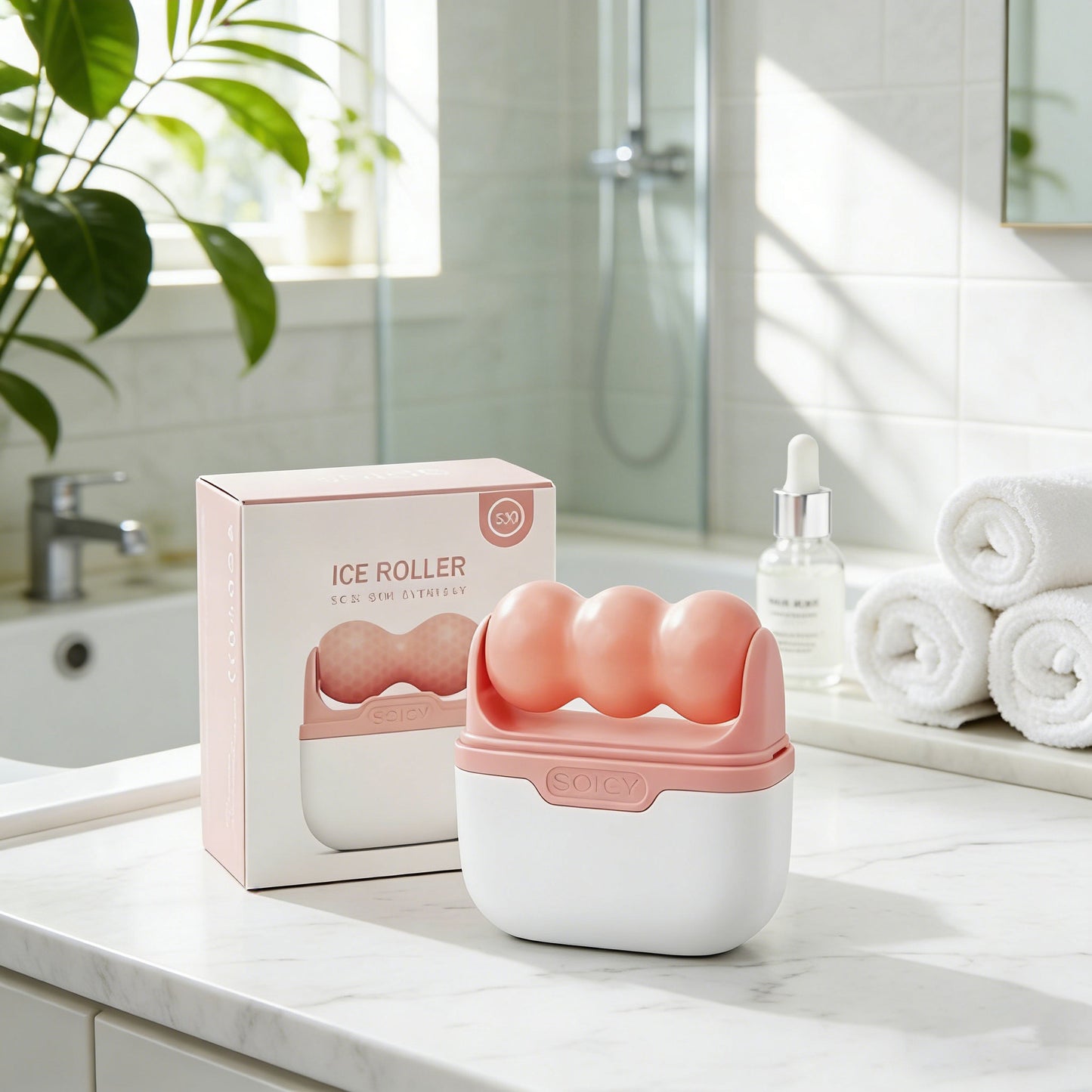 Alvixora®【2-in-1 Ice Roller Set】Keep Clean in Case❄️Cooling Face & Body Massager for Pores, Dry Skin & Product Absorption｜Portable Skin Care Gift for Women