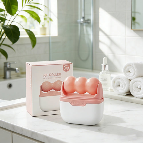 Dlufryna®【2-in-1 Ice Roller Set】Keep Clean in Case❄️Cooling Face & Body Massager for Pores, Dry Skin & Product Absorption｜Portable Skin Care Gift for Women