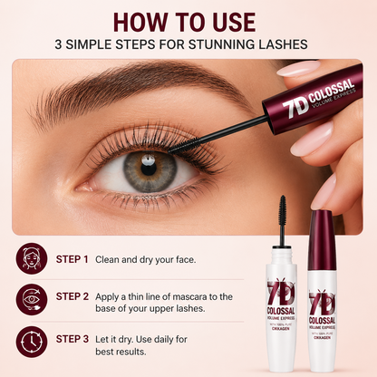 ⏰💥  Final 24 Hours:Buy 1 Get 1 FREE  — Dlufryna® 7D Colossal Mascara | Lift, Volume & Smudge-Proof Drama
