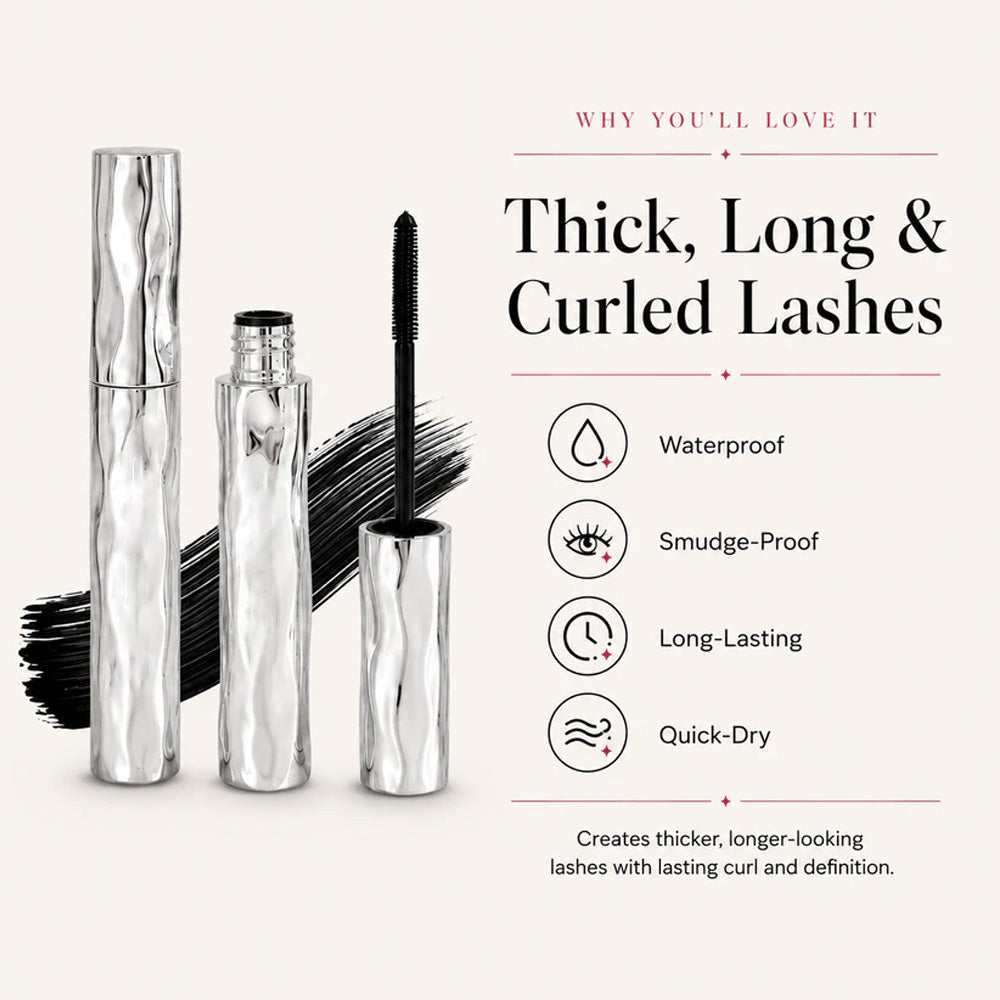 🚨🚨Dlufryna®LAST DAY SALE — BUY 1 GET 1 FREE ⏰ LIMITED TIME ONLY! 💖 Get Fuller, Longer Lashes Instantly with Our Waterproof Curling Mascara