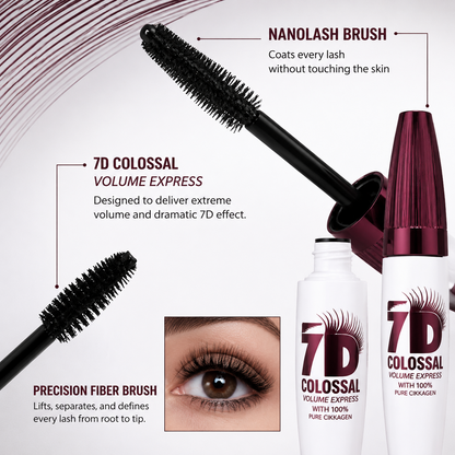 ⏰💥  Final 24 Hours:Buy 1 Get 1 FREE  — Dlufryna® 7D Colossal Mascara | Lift, Volume & Smudge-Proof Drama