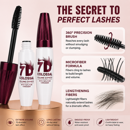 ⏰💥  Final 24 Hours:Buy 1 Get 1 FREE  — Dlufryna® 7D Colossal Mascara | Lift, Volume & Smudge-Proof Drama