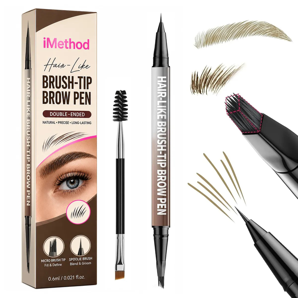 👉 🔥 Last Day — Buy 1 Get 1 FREE! 🔥⏰ | Dlufryna® 2-in-1 Curved Eyebrow Pen — Soft, Natural Hair-Like Brows in Seconds
