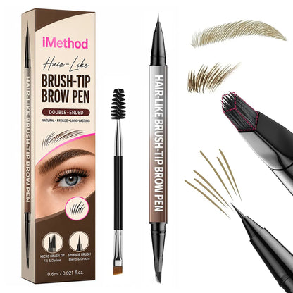 👉 🔥 Last Day — Buy 1 Get 1 FREE! 🔥⏰ | Dlufryna® 2-in-1 Curved Eyebrow Pen — Soft, Natural Hair-Like Brows in Seconds