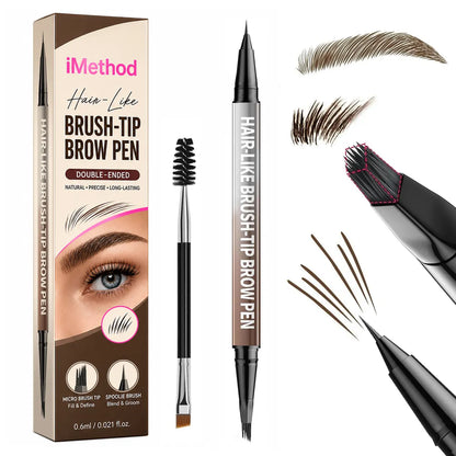 👉 🔥 Last Day — Buy 1 Get 1 FREE! 🔥⏰ | Dlufryna® 2-in-1 Curved Eyebrow Pen — Soft, Natural Hair-Like Brows in Seconds