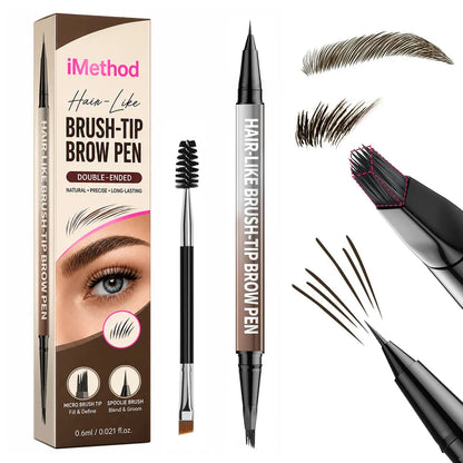 👉 🔥 Last Day — Buy 1 Get 1 FREE! 🔥⏰ | Dlufryna® 2-in-1 Curved Eyebrow Pen — Soft, Natural Hair-Like Brows in Seconds
