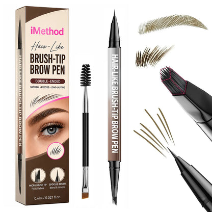 👉 🔥 Last Day — Buy 1 Get 1 FREE! 🔥⏰ | Dlufryna® 2-in-1 Curved Eyebrow Pen — Soft, Natural Hair-Like Brows in Seconds