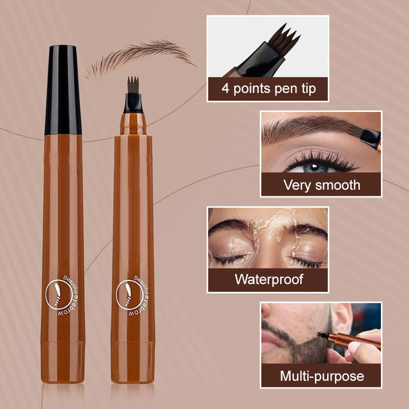 🔥👁️Dlufryna® Waterproof Four-tip Beard and Eyebrow Pen✨