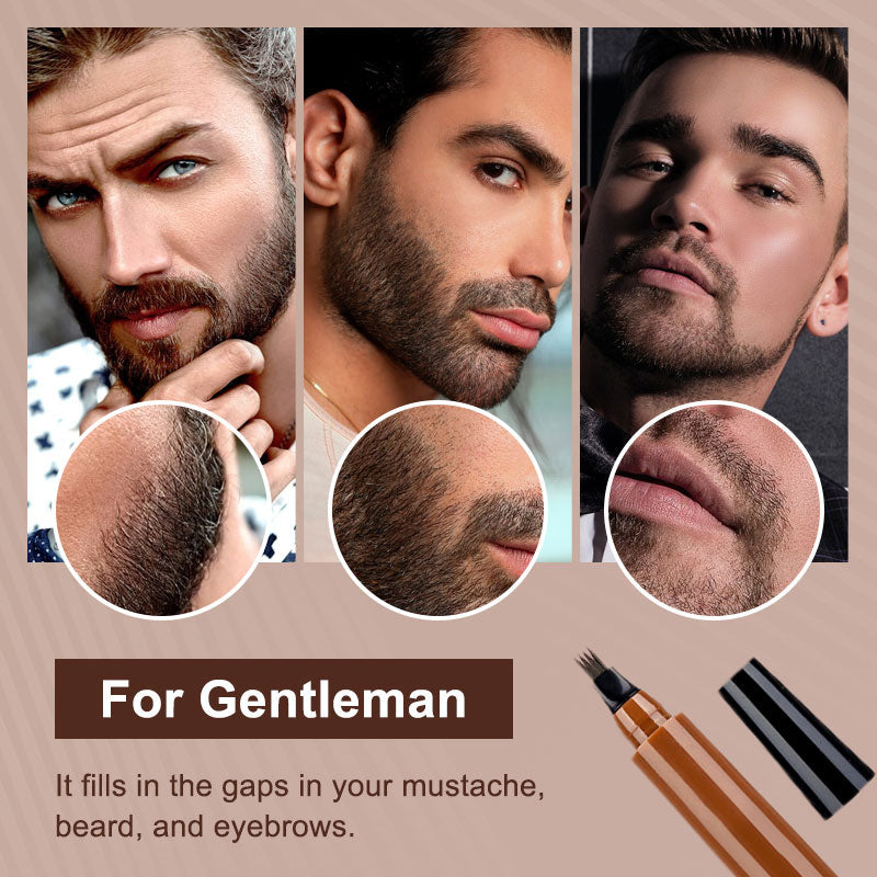 🔥👁️Dlufryna® Waterproof Four-tip Beard and Eyebrow Pen✨